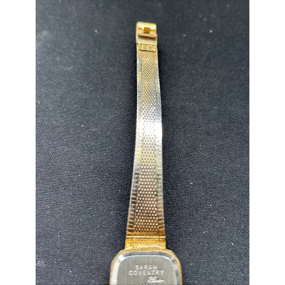 Sarah Coventry Gold Tone Black Dial Women’s Quartz Watch